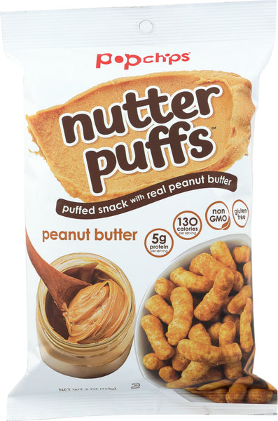 POPCHIPS: Nutter Puffs Peanut Butter, 4 oz