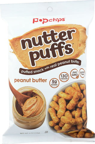 POPCHIPS: Nutter Puffs Peanut Butter, 4 oz