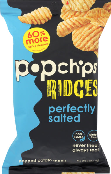 POPCHIPS: Chip Ridges Perfectly Salted, 5 oz