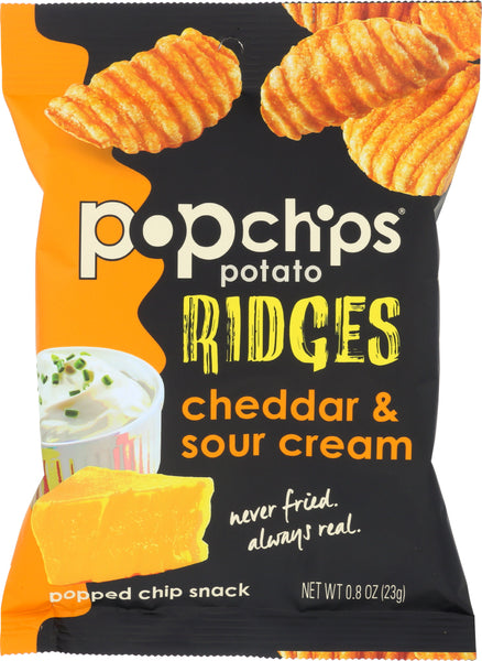 POPCHIPS: Chips Ridges Cheddar & Sour  Cream, .8 oz