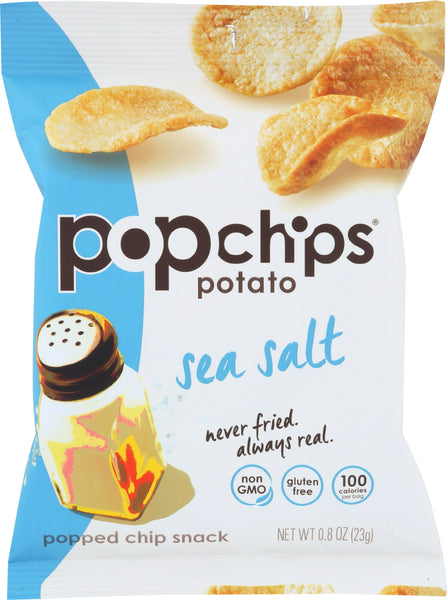 POPCHIPS: Gluten Free Popped Potato Chips Sea Salt, .8 oz