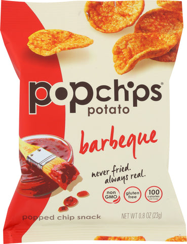 POPCHIPS: Barbeque Potato Popped Chip Snack, 0.8 oz