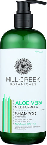 MILL CREEK: Aloe Vera Shampoo Mild Formula, 14 oz