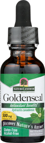 NATURE'S ANSWER: Goldenseal Root Alcohol-Free 500 mg, 1 oz