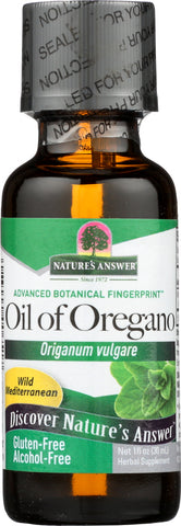 NATURE'S ANSWER: Oil of Oregano Alcohol-Free, 1 Oz