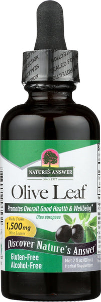 NATURE'S ANSWER: Olive Leaf Alcohol-Free 1,500 mg, 2 oz