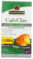 NATURES ANSWER: Herb Cat’s Claw Inner Bark, 90 vc