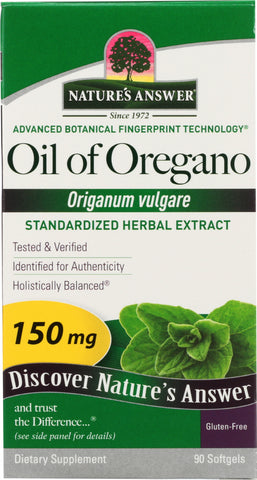 NATURE'S ANSWER: Oil of Oregano Origanum Vulgare 150 Mg, 90 Softgels