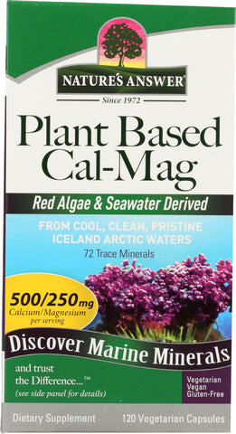NATURES ANSWER: Plant Based Calcium Magnesium, 120 vc