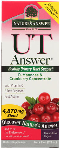 NATURES ANSWER: UT Answer D-Mannose & Cranberry Concentrate 4870 mg, 4 Oz