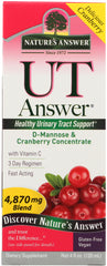 NATURES ANSWER: UT Answer D-Mannose & Cranberry Concentrate 4870 mg, 4 Oz