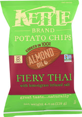 KETTLE BRAND: Almond Oil Potato Chips Fiery Thai, 4.2 oz