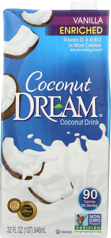 COCONUT DREAM: Enriched Vanilla Coconut Drink, 32 Oz