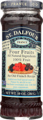 ST DALFOUR: All Natural Fruit Spread Four Fruits, 10 oz