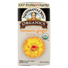NEWMAN'S OWN ORGANICS: Turmeric Ginger Herbal Tea, 20 bg