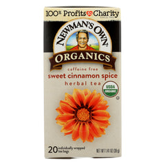NEWMAN'S OWN ORGANICS: Sweet Cinnamon Spice Herbal Tea, 20 bg