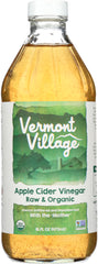 VERMONT VILLAGE: Raw & Organic Apple Cider Vinegar, 16 oz