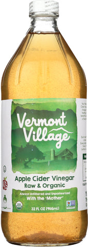 VERMONT VILLAGE: Raw & Organic Apple Cider Vinegar, 32 oz