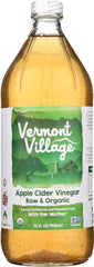 VERMONT VILLAGE: Raw & Organic Apple Cider Vinegar, 32 oz