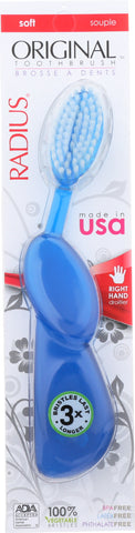 RADIUS: Original Right Hand Toothbrush "Colors May Vary", 1 Toothbrush