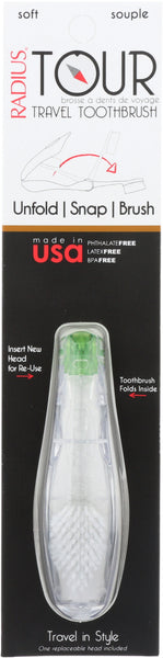 RADIUS: Travel Brush Soft, 1 ea