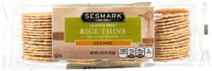 SESMARK: Rice Thin Sesame Gluten Free, 4.25 oz