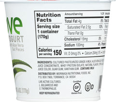 ALOVE: Strawberry Aloe Vera Yogurt, 6 oz