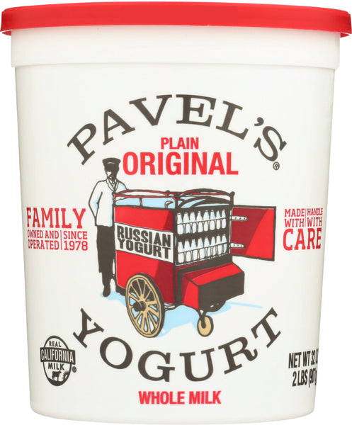PAVELS: Plain Original Whole Milk Yogurt, 32 oz
