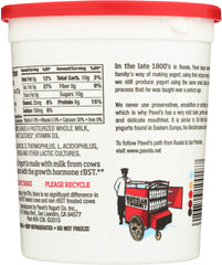 PAVELS: Plain Original Whole Milk Yogurt, 32 oz