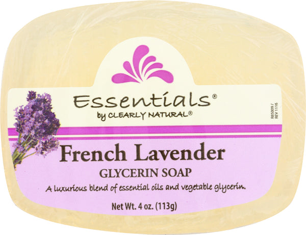 CLEARLY NATURAL: Soap Bar Glycerin French Lavender, 4 oz