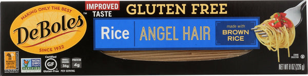 DEBOLES: Angel Hair Rice Pasta Gluten Free, 8 oz
