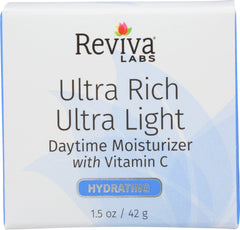 REVIVA LABS: Ultra Rich Ultra Light Daytime Moisturizer with Vitamin C, 1.50 oz