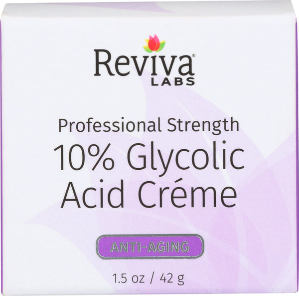 REVIVA LABS: 10% Glycolic Acid Cream, 1.5 oz