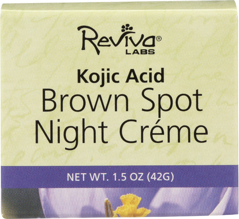 REVIVA LABS: Brown Spot Night Cream with Kojic Acid, 1.5 oz