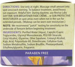 REVIVA LABS: Brown Spot Night Cream with Kojic Acid, 1.5 oz