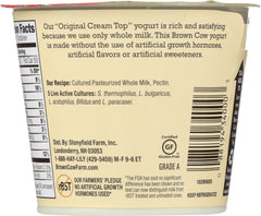 BROWN COW: Yogurt Plain Smooth and Creamy Cream Top, 5.3 oz