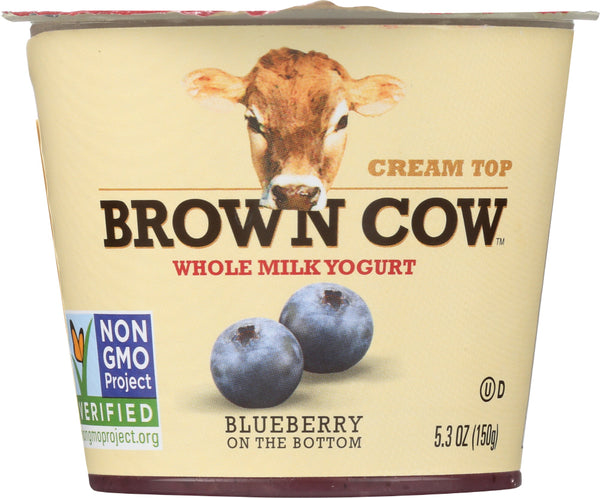 BROWN COW: Yogurt Blueberry On The Bottom Cream Top, 5.3 oz