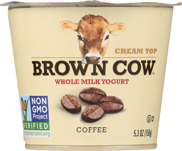 BROWN COW: Cream Top Whole Milk Yogurt Coffee, 5.3 oz