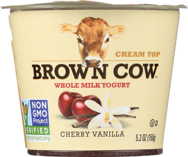 BROWN COW: Yogurt Cherry Vanilla Cherry On The Bottom Cream Top, 5.3 oz