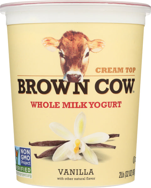 BROWN COW: Cream Top Whole Milk Yogurt Vanilla, 32 oz