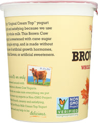 BROWN COW: Cream Top Yogurt Maple, 32 oz