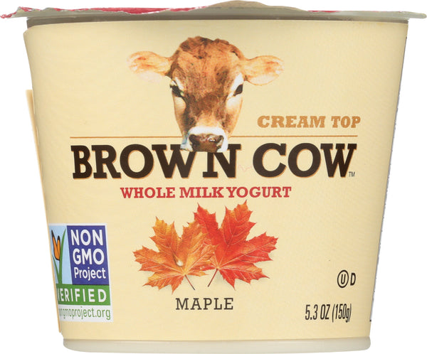 BROWN COW: Yogurt Cream Top Maple, 5.3 oz