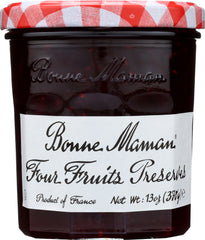 BONNE MAMAN: Four Fruits Preserves, 13 oz