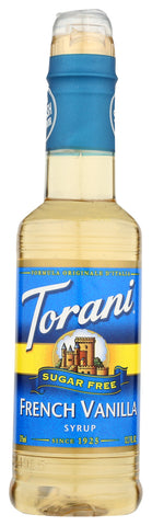 TORANI: Sugar Free French Vanilla Flavoring Syrup, 12.7 Oz