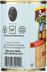 SANTA BARBARA: California Medium Pitted Ripe Olives, 6 oz