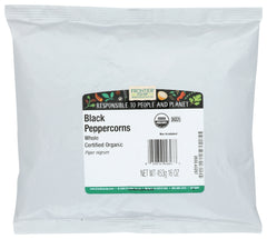 FRONTIER: Natural Products Whole Organic Black Peppercorns,  16 oz