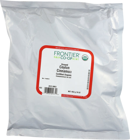 FRONTIER HERB: Organic Ceylon Cinnamon Powder, 16 oz