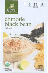 SIMPLY ORGANIC: Chipotle Black Bean Dip Mix, 1.13 Oz