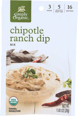 SIMPLY ORGANIC: Mix Dip Chipotle Ranch, 1 oz