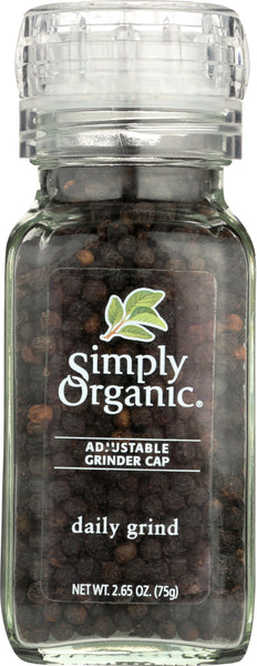 SIMPLY ORGANIC: Daily Grind Certified Organic Peppercorns, 2.65 Oz